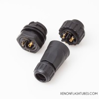 3P Flash head connector, Heavy duty Xenon flash tube lamp connector plug