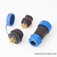 5P Flash head connector, Heavy duty Xenon flash tube lamp connector plug