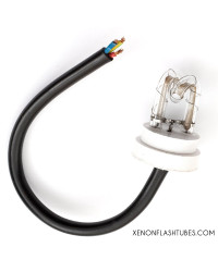 FT-TC-119SB Spiral 10W Flash tube with integrated trigger coil combo (silicone base)